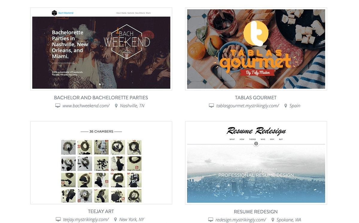 Strikingly網頁製作用戶範例 Strikingly網頁製作用戶範例